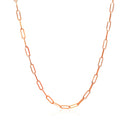 14K Rose Gold Delicate Paperclip Chain (2.1mm)-8