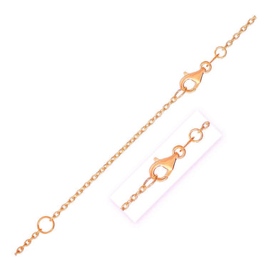 Extendable Cable Chain in 14k Rose Gold (1.50 mm) - 0