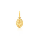 14k Yellow Gold Oval Religious Medal Pendant-5