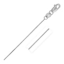 14k White Gold Cable Link Chain 0.5mm-8
