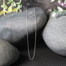 14k White Gold Cable Link Chain 0.5mm-12