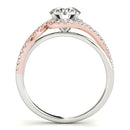 14k White And Rose Gold Bypass Band Diamond Engagement Ring (1 1/8 cttw)-4