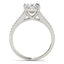 14k White Gold Princess Cut Split Shank Diamond Engagement Ring (1 1/8 cttw)-4