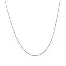14k White Gold Diamond Cut Cable Link Chain 0.7mm-9