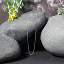 14k White Gold Diamond Cut Cable Link Chain 0.7mm-11