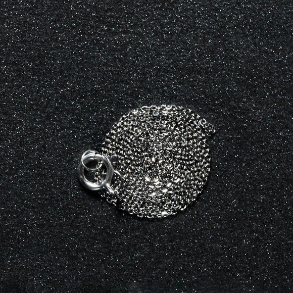 14k White Gold Diamond Cut Cable Link Chain 0.7mm
