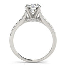 14k White Gold Diamond Engagement Ring With Single Row Band (1 3/4 cttw)-8