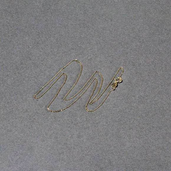14k Yellow Gold Diamond Cut Cable Link Chain 0.7mm