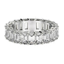 Emerald Cut Lab Grown Diamond Eternity Ring in 14k White Gold (6 cttw FG/VS2)-8
