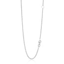14k White Gold Adjustable Cable Chain 1.5mm-4