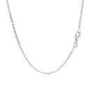 14k White Gold Adjustable Cable Chain 1.5mm-5