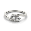 Solitaire Two Stone Diamond Ring in 14k White Gold (1/2 cttw)-6