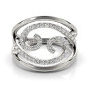 Swirl Design Diamond Ring in 14k White Gold (1/2 cttw)-6