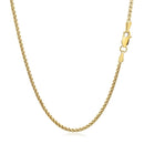 14k Yellow Gold Solid Round Box Chain 1.6 mm-9