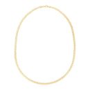 14k Yellow Gold High Polish The Textured Fancy Chain Necklace (4mm)-4