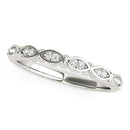 14k White Gold Unique Infinity Design Diamond Wedding Band (1/10 cttw)-2