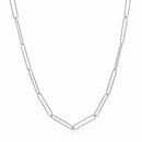 14k White Gold Wire Paperclip Chain (2.7mm)-9