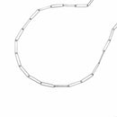 14k White Gold Wire Paperclip Chain (2.7mm)-11