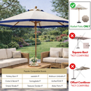 9ft Market Patio Umbrella 8 Rib Replacement Canopy Duet Navy-4