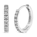 14K Rose Gold 1/5 CTW Diamond Huggie Hoop Earrings-4