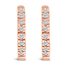 14K Rose Gold 1/5 CTW Diamond Huggie Hoop Earrings-2