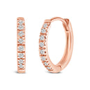 14K Rose Gold 1/5 CTW Diamond Huggie Hoop Earrings-1