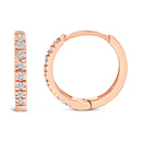 14K Rose Gold 1/5 CTW Diamond Huggie Hoop Earrings-3