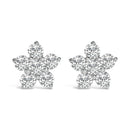 10K White Gold 1/2 Cttw Lab Grown Diamond Star Stud Earrings-1