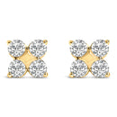 10K White Gold 1/2 Cttw Lab Grown Diamond Snowflake Stud Earrings-4