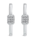 10K White Gold 3/8 Cttw Lab Grown Diamond Heart Shaped Huggie Hoop Earrings-1
