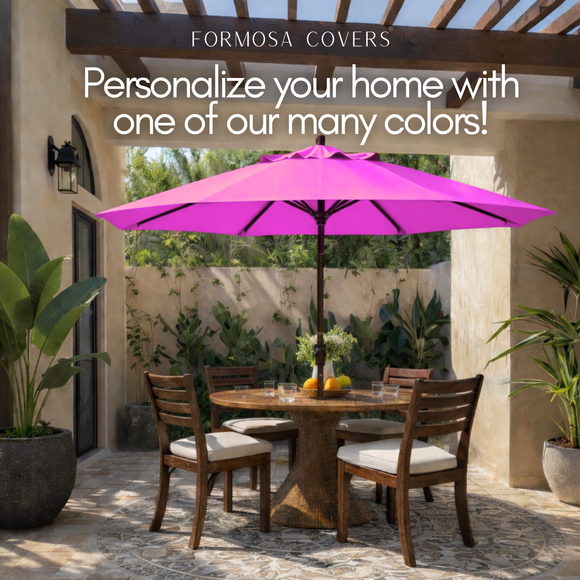 9ft Market Patio Umbrella 8 Rib Replacement Canopy Fuchsia