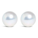 14k White Gold 5-5.5MM  Cultured Freshwater Pearl Solitaire Stud Earrings-3