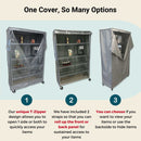 Storage Shelving Unit Cover, fits racks 36"W x 18"D x 72"H one side see through panel in Grey-5