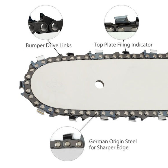 18 Inch MS250 Full Chisel Chains .325 Pitch .063 Gauge 68 DL For Stihl MS250C MS251 MS230 MS210 025 023 021 Chainsaw # 26RM3-68