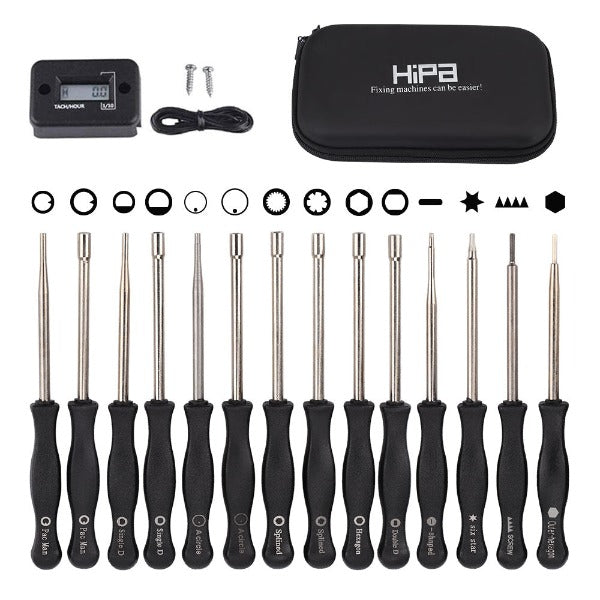 Hipa 2-Stroke Engine Carburetor Adjustment Tool Tuning Set for Stihl Poulan Echo Husqvarna Chainsaw Weed Eater Trimmer Blower Edger Hedge Pack-of-14