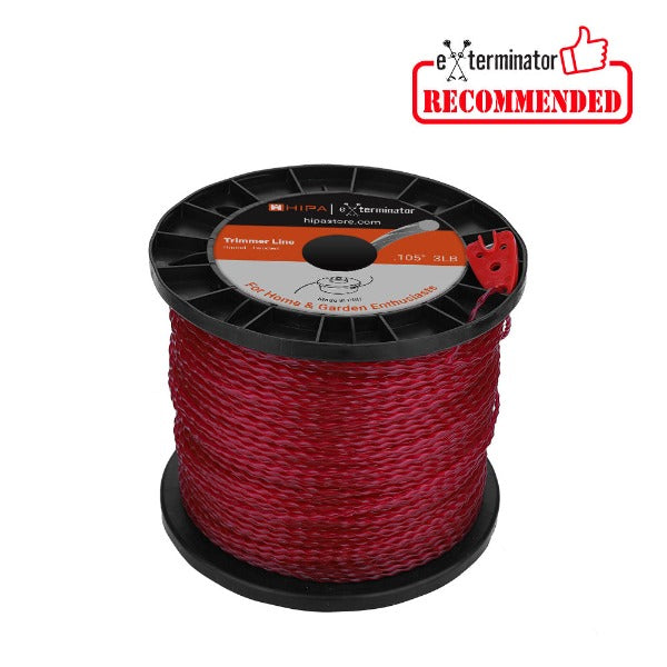 Hipa 3 Pounds Twist 105 Inch 2.7 mm String Trimmer Line Red Commercial ...