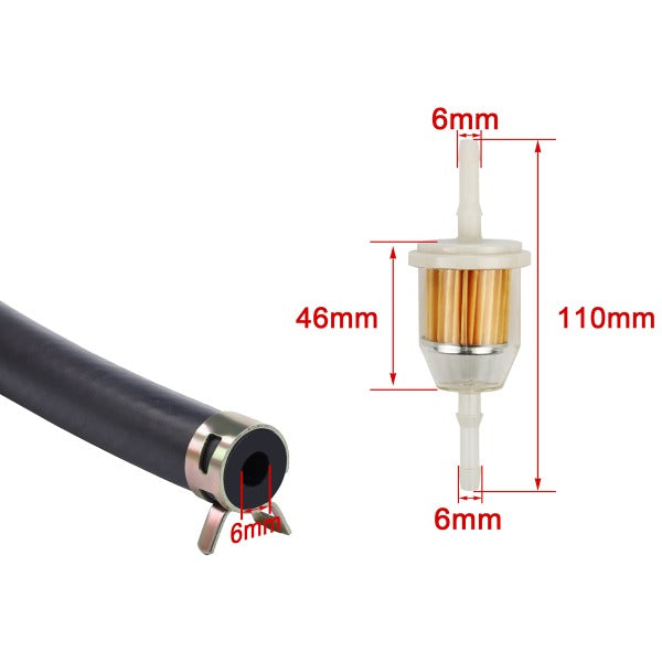 Hipa Fuel Pump Kit 24 393 16-S for Briggs & Stratton 808656 491922 808492 692313 Engine Replaces 16700-Z0J-003