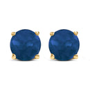 14K White Gold 5X5MM Round Purple Amethyst Solitaire Stud Earrings-12