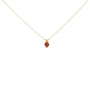 14K White Gold 5X5 MM Heart Shaped Purple Amethyst Solitaire Pendant Necklace-10