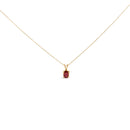 14K White Gold 6x4MM Oval Shaped Purple Amethyst Solitaire Pendant Necklace-10
