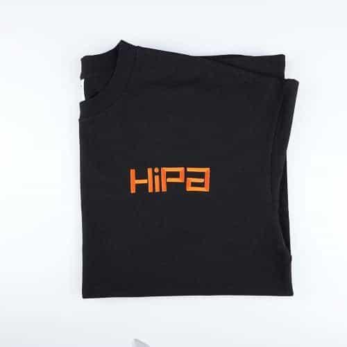 Free Hipa Black T-Shirt, Cotton Crewneck Tee, Breathable (L, XL, XXL, XXXL) - 0