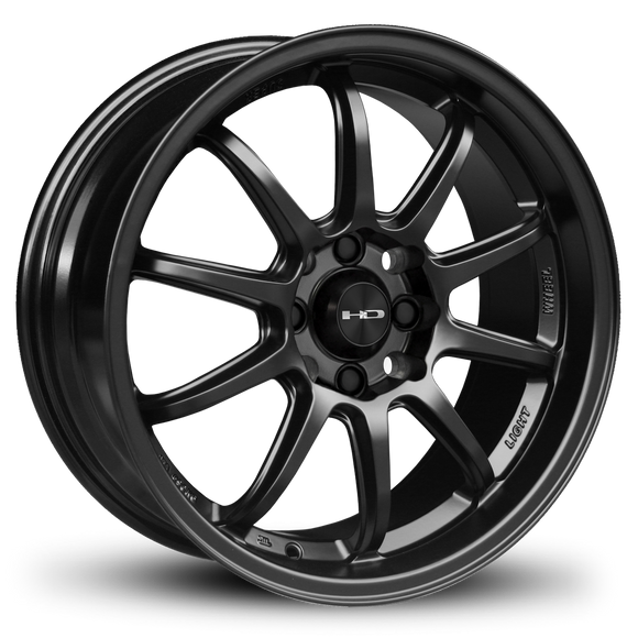 HD Wheels Clutch 16x7 +40 4x100/4x114.3mm 73.1mm Satin Black
