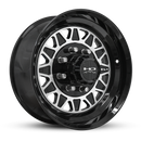 HD Trailer HDT Forged 17.5x6.75 +0 8x165mm 128.6mm Gloss Black/Machined Face-1