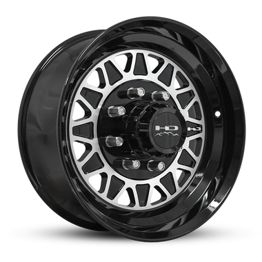 HD Trailer HDT Forged 17.5x6.75 +0 8x165mm 128.6mm Gloss Black/Machined Face