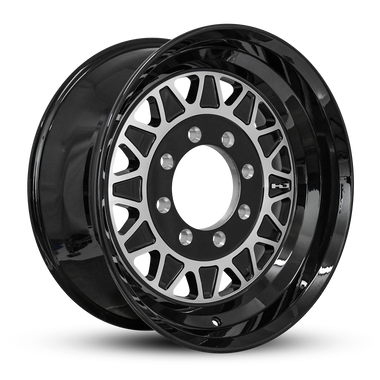 HD Trailer HDT Forged 17.5x6.75 +0 8x165mm 121.2mm Gloss Black/Machined Face - CAP NOT INCLUDED