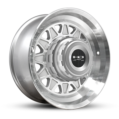 HD Trailer HDT Forged 17.5x6.75 +0 8x165mm 121.2mm Gloss Silver/Machined Face - CAP NOT INCLUDED - 0