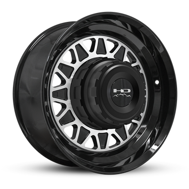 HD Trailer HDT Forged 17.5x6.75 +0 8x165mm 121.2mm Gloss Black/Machined Face - CAP NOT INCLUDED - 0