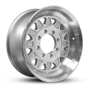 HD Trailer HDT Forged 17.5x6.75 +0 8x165mm 121.2mm Gloss Silver/Machined Face - CAP NOT INCLUDED-1