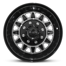 HD Trailer HDT Forged 17.5x6.75 +0 8x165mm 128.6mm Gloss Black/Machined Face-3