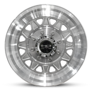 HD Trailer HDT Forged 17.5x6.75 +0 8x165mm 128.6mm Gloss Silver/Machined Face-3